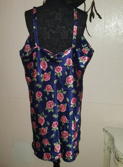Sopre Lingerie Navy Blue Floral Slip On Pajama - Picture 2 of 4